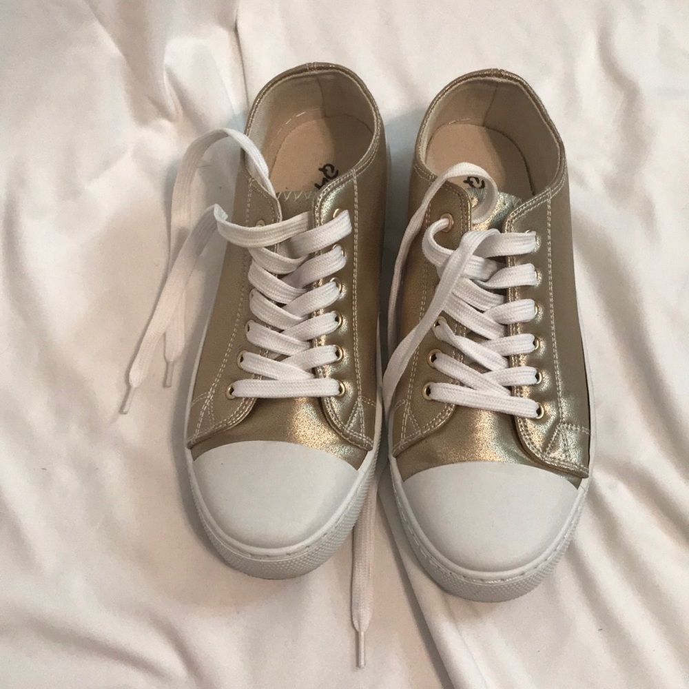 Gold sneakers